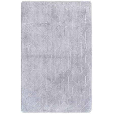 STRADO Rabbit 3D plush soft like rabbit anti-slip carpet 200x300 Silver