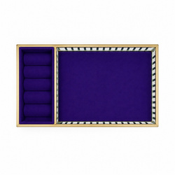 Szklana szkatułka na biżuterię 26x13x4cm 4A Purple
