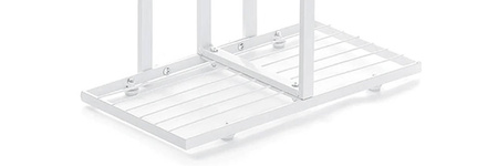 Standing metal flower pot for 6 flower pots - white