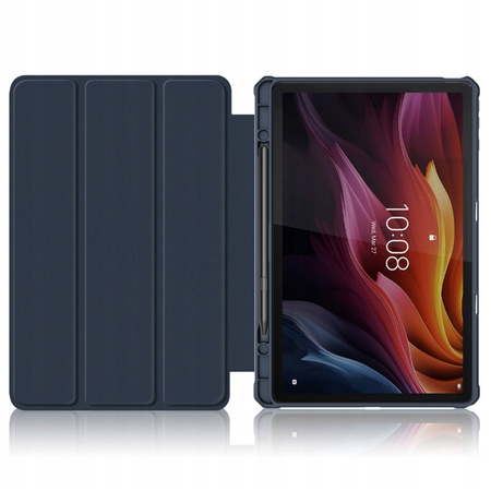 Puzdro s klapkou Clear na Lenovo Tab K11 Plus 11.45 / Lenovo K11 Plus, tmavomodré - ochranné so stojanom
