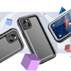 Etui wodoodporne IP68 360 do iPhone 13, czarne - ochronne z podstawką, dostęp do portów i przycisków