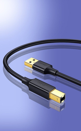 UGREEN US135 USB 2.0 A-B printer cable, gold plated 1m (black)