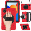 Etui pancerne Shockproof z uchwytem paskiem do Xiaomi Redmi Pad SE 8.7 2024, czerwone