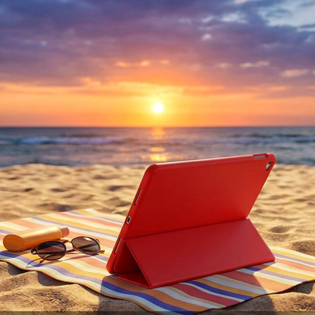 Puzdro Smart case na Apple iPad Mini 4 5 2015 / 2019 s klapkou wake up sleep / Apple iPad Mini 4 / Apple iPad Mini 5, červené - ochranné