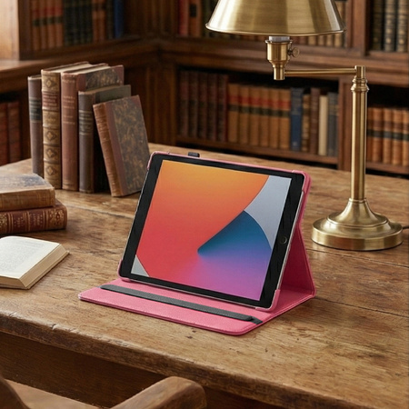 Puzdro otočné na iPad 10.9 2022 Gen. 10 / iPad 11 2025 A16 Gen. 11, ružové - ochranné so stojanom