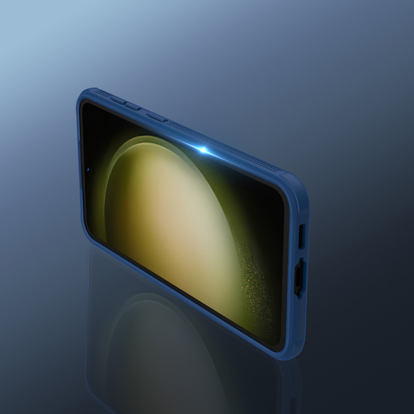 Etui Nillkin CamShield Pro do Samsung Galaxy S23 FE, niebieskie - ochronne z podstawką, dostęp do portów i przycisków