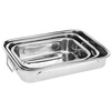 Rectangular steel roasting pan 3 pcs.