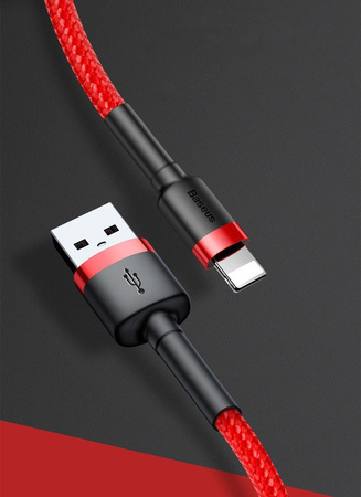 Baseus Kabel USB-C QC 3.0 - 2m - Black & Red