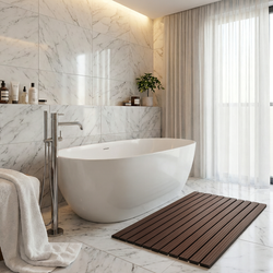 MATA łazienkowa antypoślizgowa POD PRYSZNIC brodzik do sauny basenu 43x61, brązowa