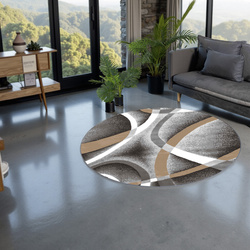 Round carpet NOVO Strado modern torte pattern for living room Melodia 160x160 cm