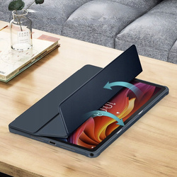 Puzdro s klapkou Clear na Lenovo Tab K11 Plus 11.45 / Lenovo K11 Plus, tmavomodré - ochranné so stojanom