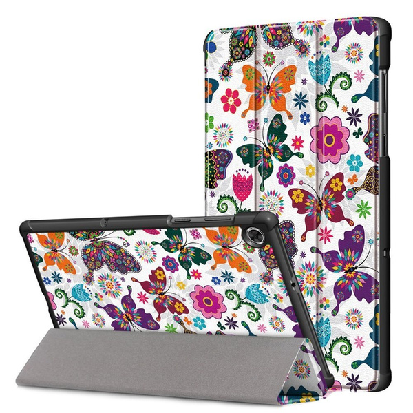 Puzdro Smart grafické Case na Lenovo Tab M10 FHD, Butterfly - ochranné so stojanom, prístup k portom a tlačidlám
