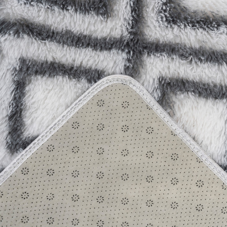 Dywan do salonu shaggy DECOR antypoślizgowy miękki puszysty modny 100x150 White Cube