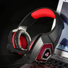 LED gaming headphones with microphone HunterSpider V01 (Red)
