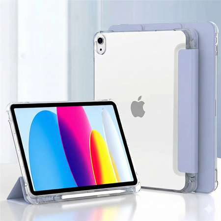 Puzdro Crystal na Apple iPad 10.9 10 2022 / iPad 11 A16 2025 Gen 10 11, fialové - ochranné so stojanom