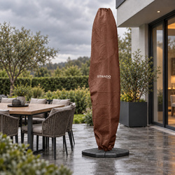 Pokrowiec na parasol ogrodowy 265x70 cm wodoodporny brązowy