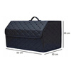 Folding large organizer for car trunk quilted trunk bag tote for shopping and tools