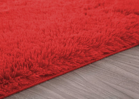 Dywan Shaggy 160x220 cm, jasny czerwony BloodyRed - miękki, puszysty do salonu i sypialni