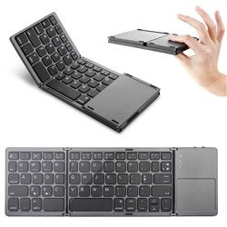 Bluetooth Universal Folding Keyboard - compact keyboard with touchpad for mobile devices and laptops