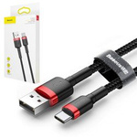Baseus Kabel USB-C QC 3.0 - 2m - Black & Red