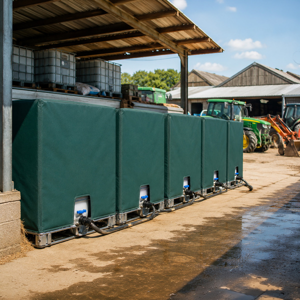 Pokrowiec na zbiornik IBC 1000L mauzer 100x120x116 cm zielony