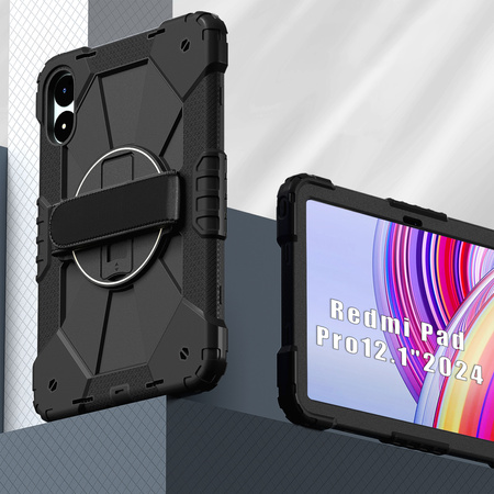 Puzdro Shockproof na Xiaomi Redmi Pad Pro 12.1 2024 / Poco Pad 12.1 / Xiaomi Redmi Pad Pro 12.1, čierne - ochranné