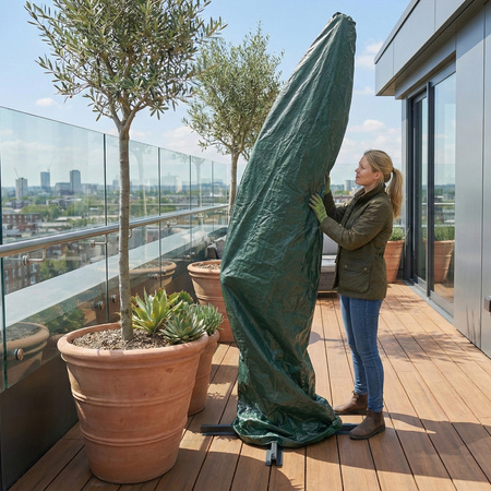 Pokrowiec ochronny na duży parasol ogrodowy na wysięgniku osłona futerał