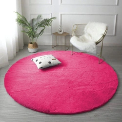 Rabbit Strado 120x120 round rug HotPink (Pink)