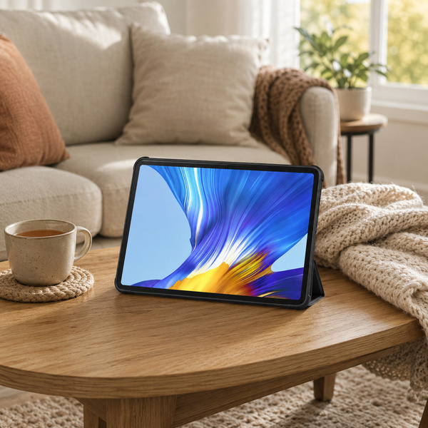 Etui z klapką do Huawei MediaPad M5 Lite 10 ochronne z podstawką - czarne