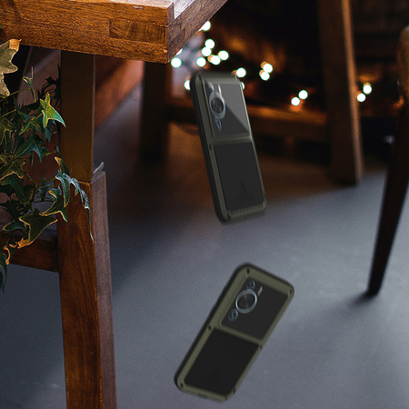 Love Mei Powerful Armored Case for Huawei P60/P60 Pro (Black)