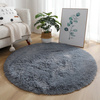 Shaggy Strado 300x300 SilverFur Round Carpet (Light Gray)