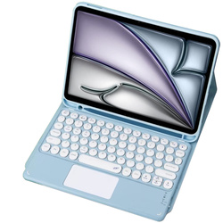 Bluetooth touchpad keyboard case for iPad Air 13 Gen6 (Blue)
