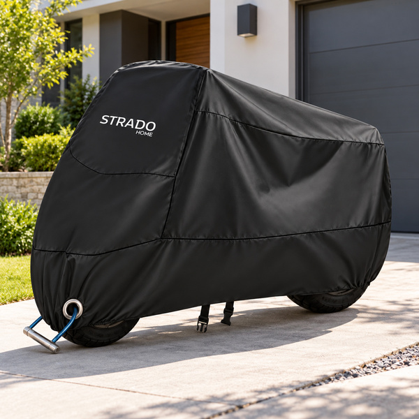 Pokrowiec na motocykl skuter 2 rowery 245x105x125 cm wodoodporny czarny