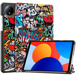 Puzdro grafické s klapkou na Xiaomi Redmi Pad SE 8.7 2024 / Redmi Pad - ochranné so stojanom