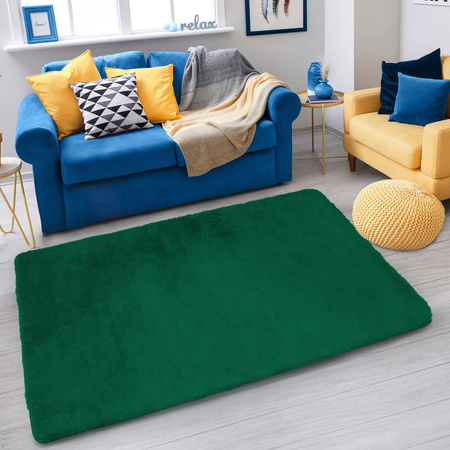 Rabbit Strado room rug 200x200 BottleGreen (Green)