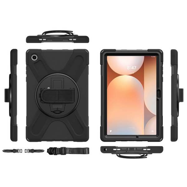 Etui do Samsung Galaxy Tab A11 Plus 10.9 2025 - Pancerne z uchwytem i paskiem