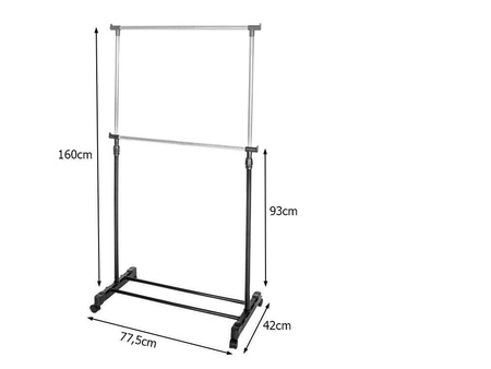 Clothes hanger on wheels, stand, wardrobe