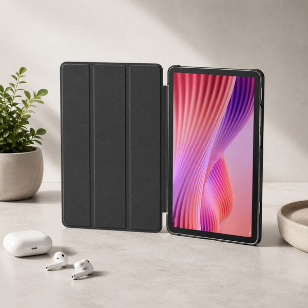 Etui Smart do Lenovo Tab One 8.7 2025 TB305FU TB305XU, ochronne z podstawką - szare