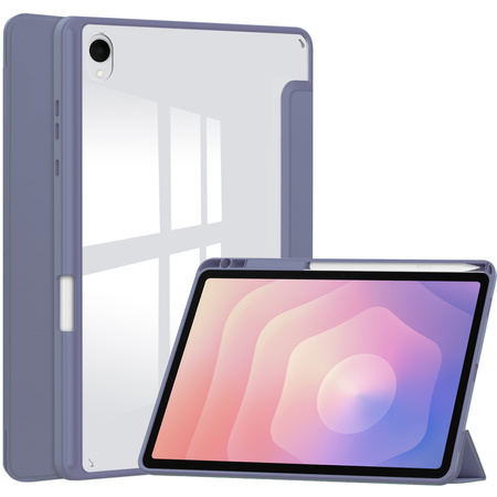Etui Clear Pencil do Samsung Galaxy Tab S11 11 SM SMX736 z klapką, przezroczyste - ochronne