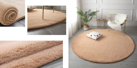 Rabbit Strado 140x140 round rug LightCamel (Beige)
