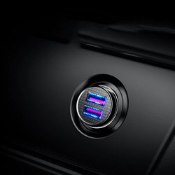 Baseus Circular inteligentná nabíjačka automobilová 2x USB QC3.0 Quick Charge 3.0 Scp Afc 30W
