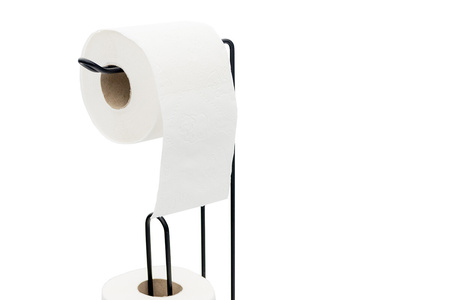 Stojak na papier toaletowy czarny loft nowoczesny uchwyt na 4 rolki 54 cm, czarny