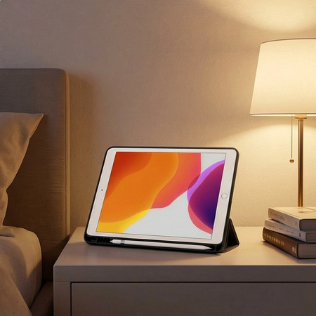 Puzdro Smart case na Apple iPad Mini 4 5 2015 / 2019 s klapkou wake up sleep / Apple iPad Mini 4 / Apple iPad Mini 5, čierne - ochranné