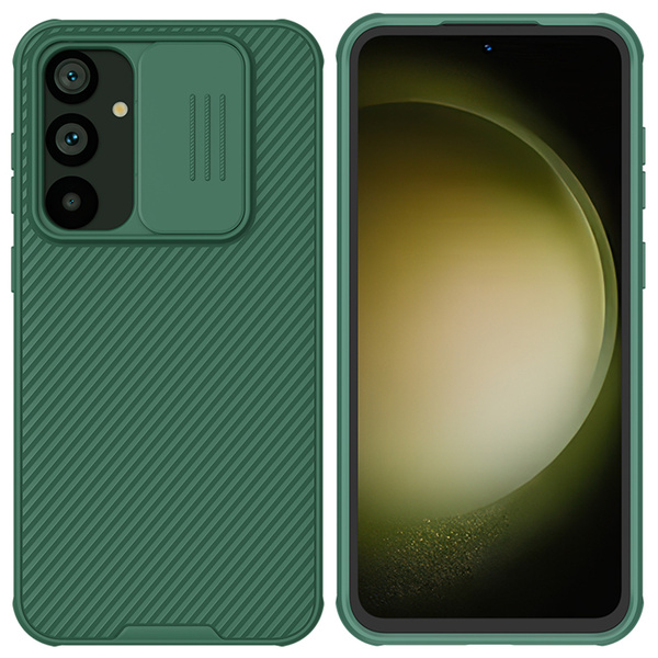 Etui Nillkin CamShield Pro do Samsung Galaxy S23 FE, zielone - ochronne z podstawką, dostęp do portów i przycisków