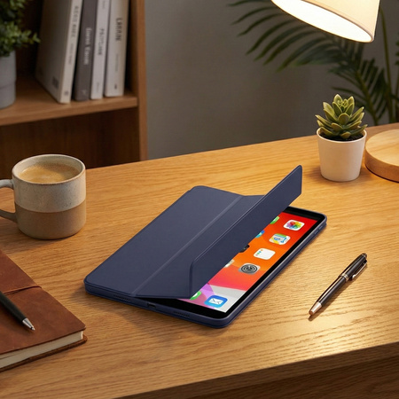 Puzdro Smart na iPad 10.9 2022 Gen. 10 / iPad 11 2025 A16 Gen. 11 s klapkou, tmavomodré - ochranné so stojanom