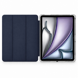 Etui Hard Crystal do Apple iPad Air 13 M4 M3 M2 2026/ 25/ 24 gen 8/ 7 z klapką - granatowe