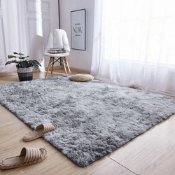 Soft Ombre Shaggy Strado carpet 120x160 cm light grey modern for living room and bedroom