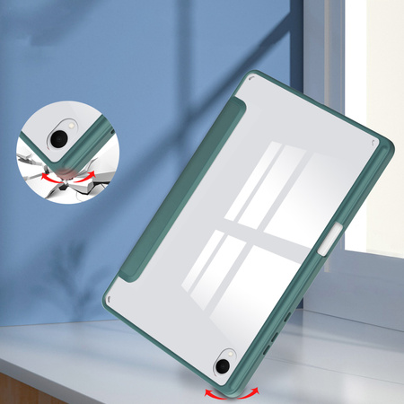 Puzdro Clear Pencil na Samsung Galaxy Tab S11 11 SM SMX736 s klapkou, zelené - ochranné