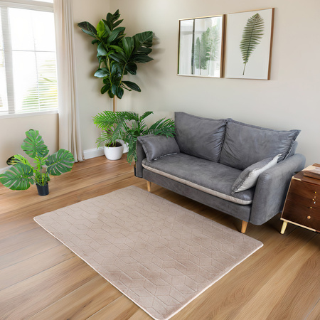 Dywan STRADO Rabbit 3D pluszowy miękki jak królik antypoślizgowy 200x300 Beige