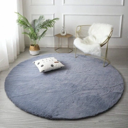Rabbit Strado 90x90 Silver Round Carpet (Light Gray)